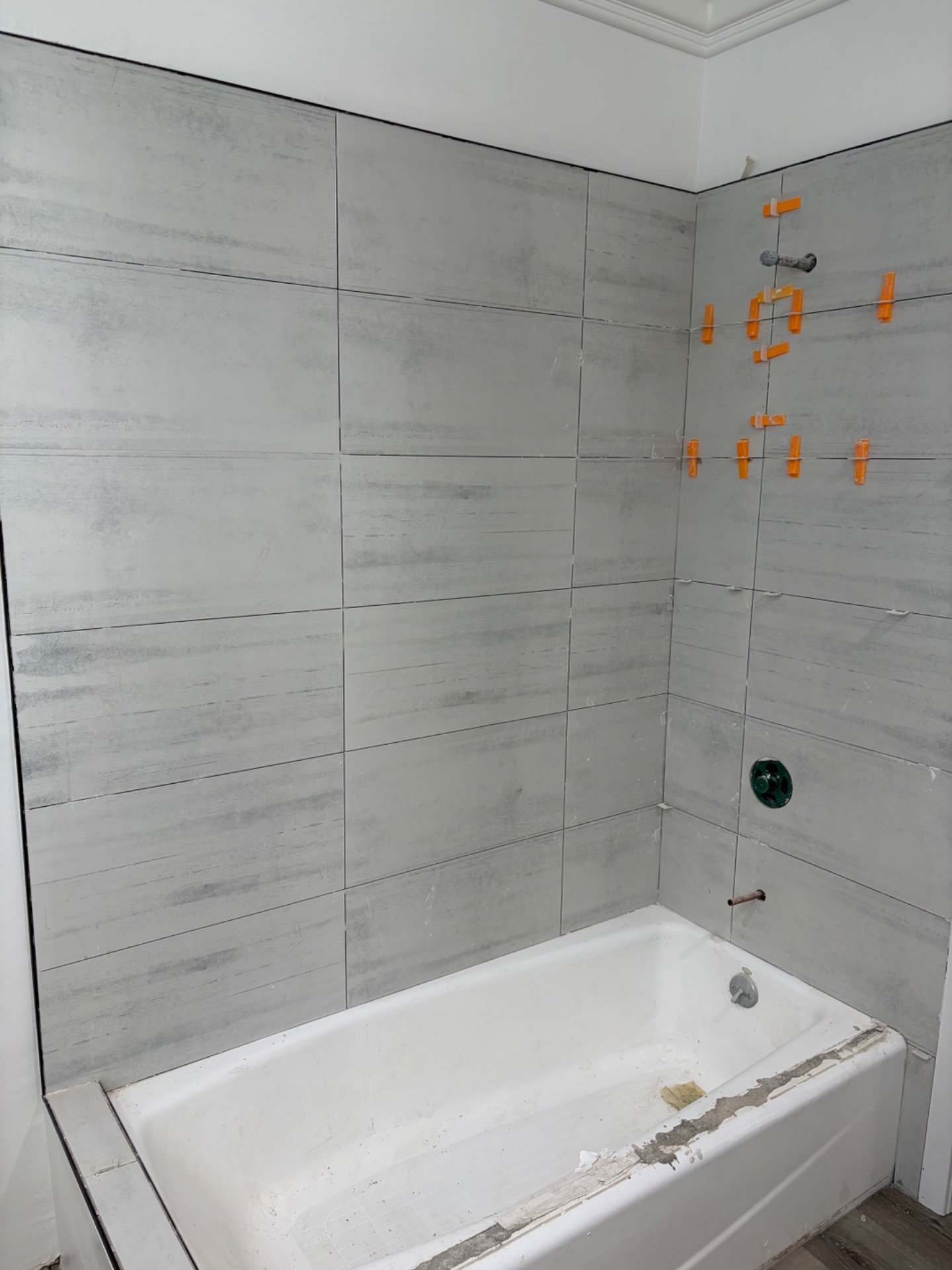 12 x 24 porcelain tile blue/gray